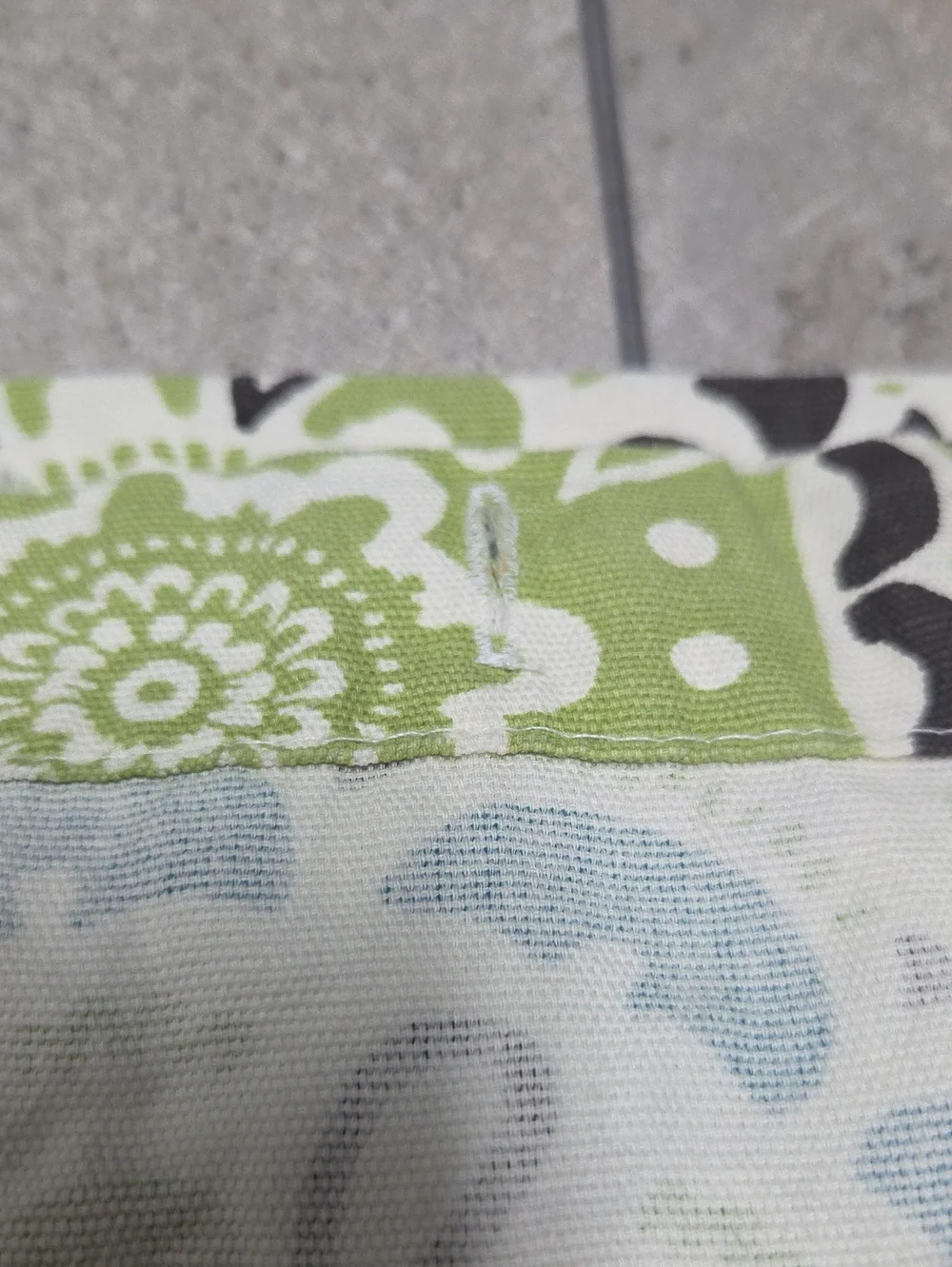 Threshold Green, Blue and Black Medallion Shower Curtain